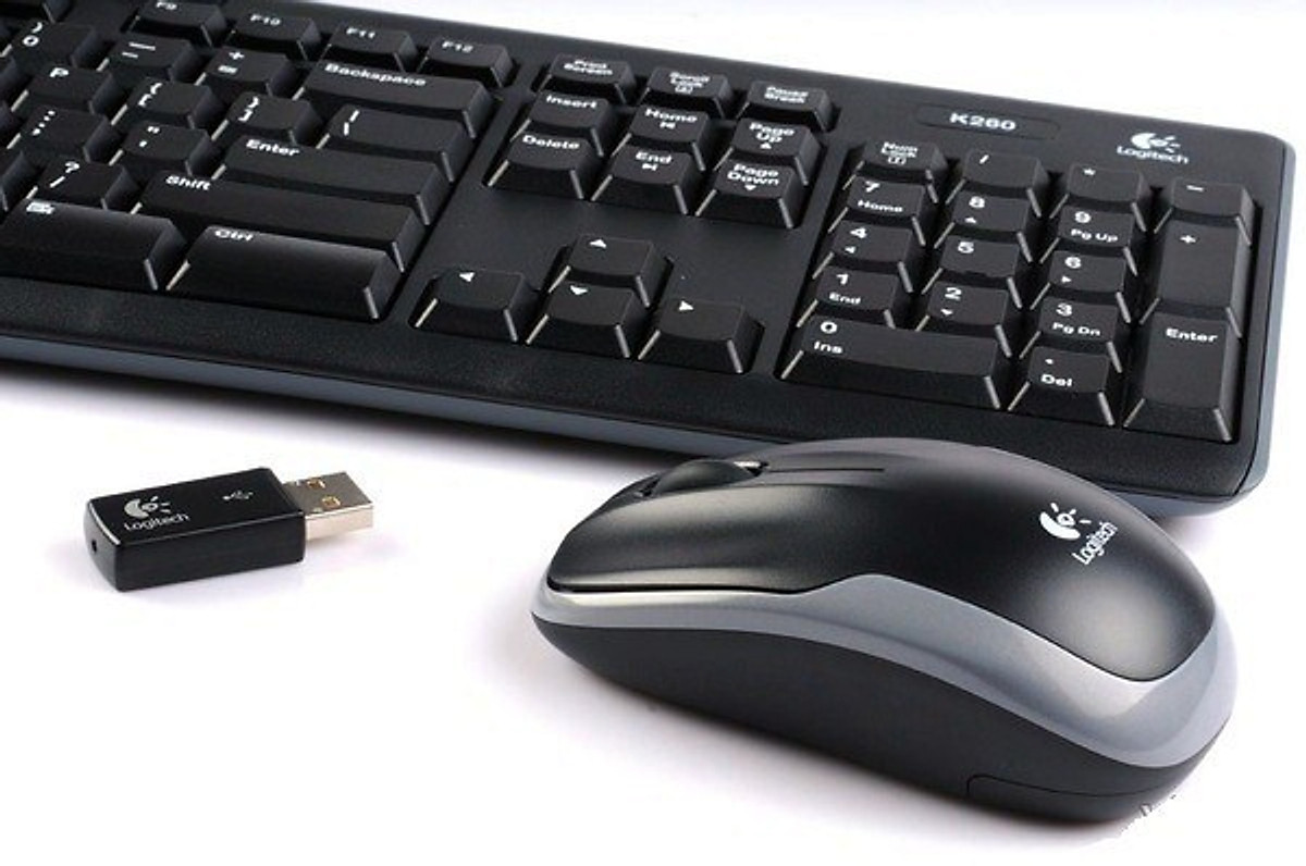 Bộ bàn phím chuột không dây Logitech MK260r Wireless Combo có kết nối không dây tiện lợi
